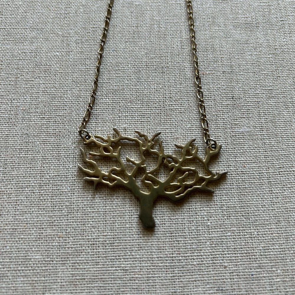 Gold-Tone Barren Tree Necklace - Picture 5 of 5